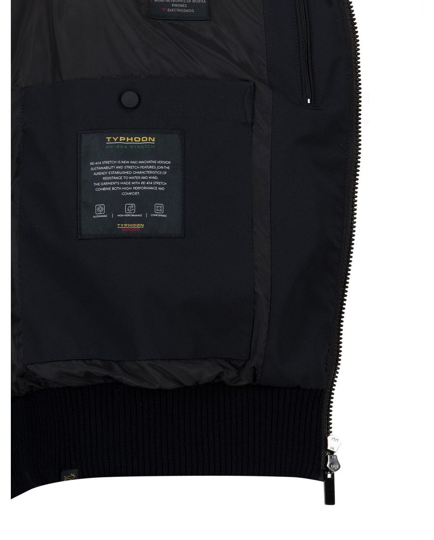 Paul & Shark tussenjas navy 4x4 Stretch hoge hals effen