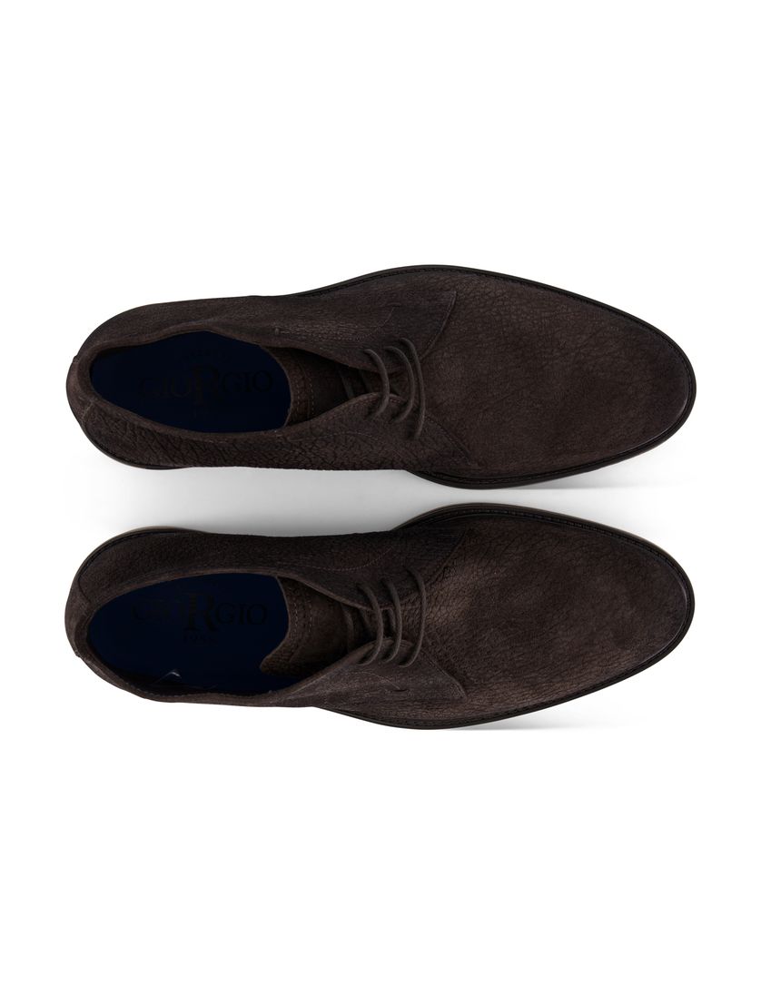 Giorgio leren schoenen bruin structuur