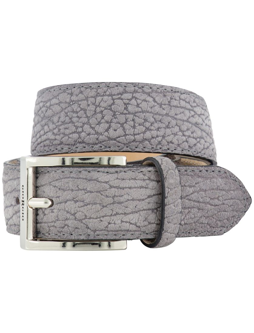 riem Giorgio grijs patroon leer