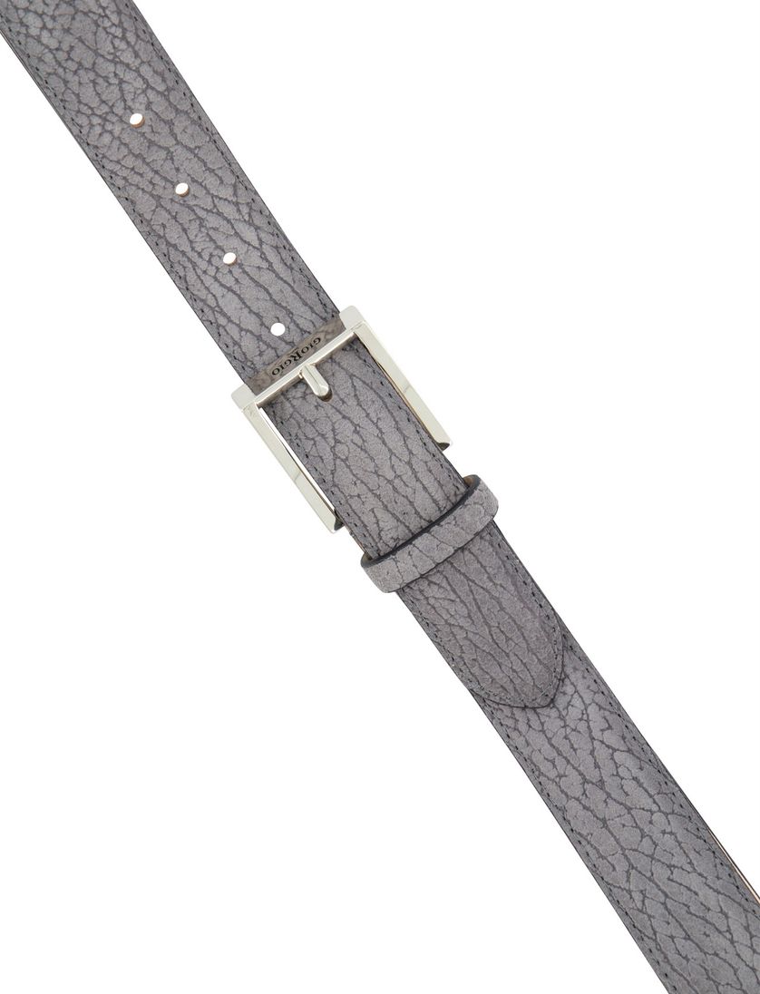 riem Giorgio grijs patroon leer