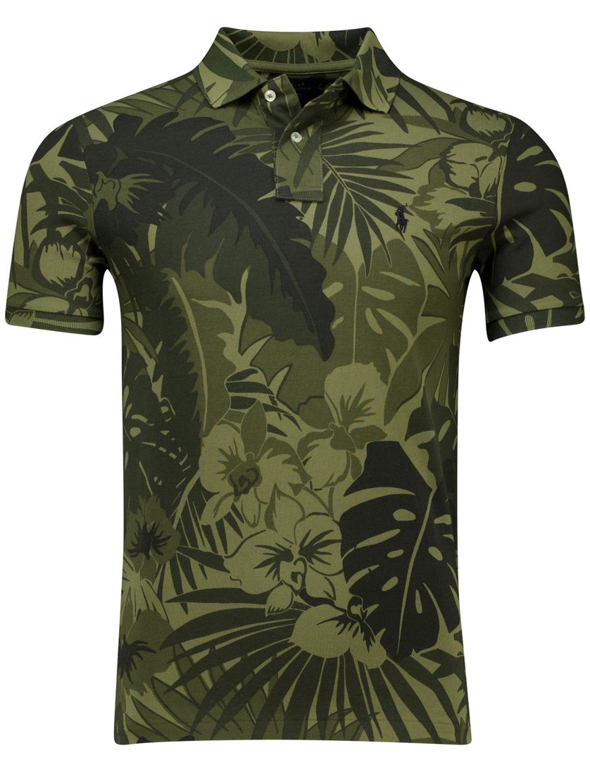 Polo Ralph Lauren polo groen pique printje
