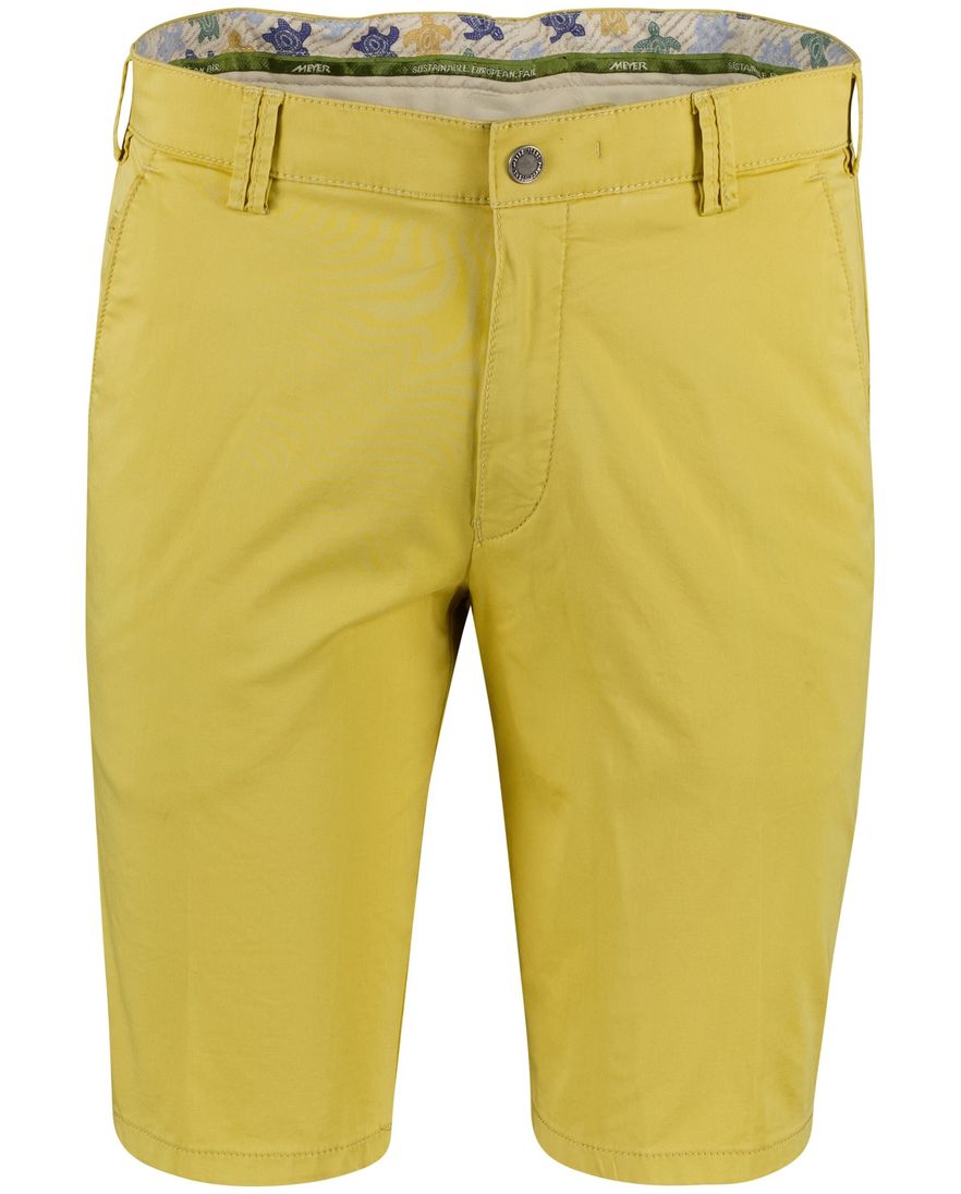 Meyer Bermuda geel B-palma regular fit effen