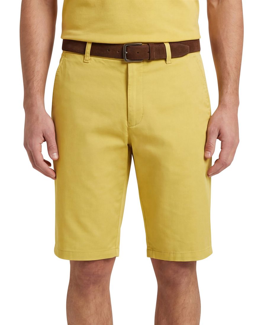 Meyer Bermuda geel B-palma regular fit effen