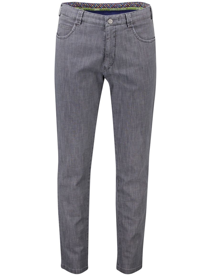 Meyer jeans Dubai grijs effen denim normale fit
