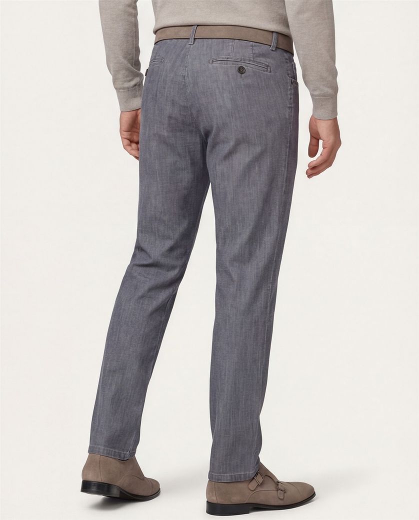 Meyer Dubai jeans effen grijs denim normale fit