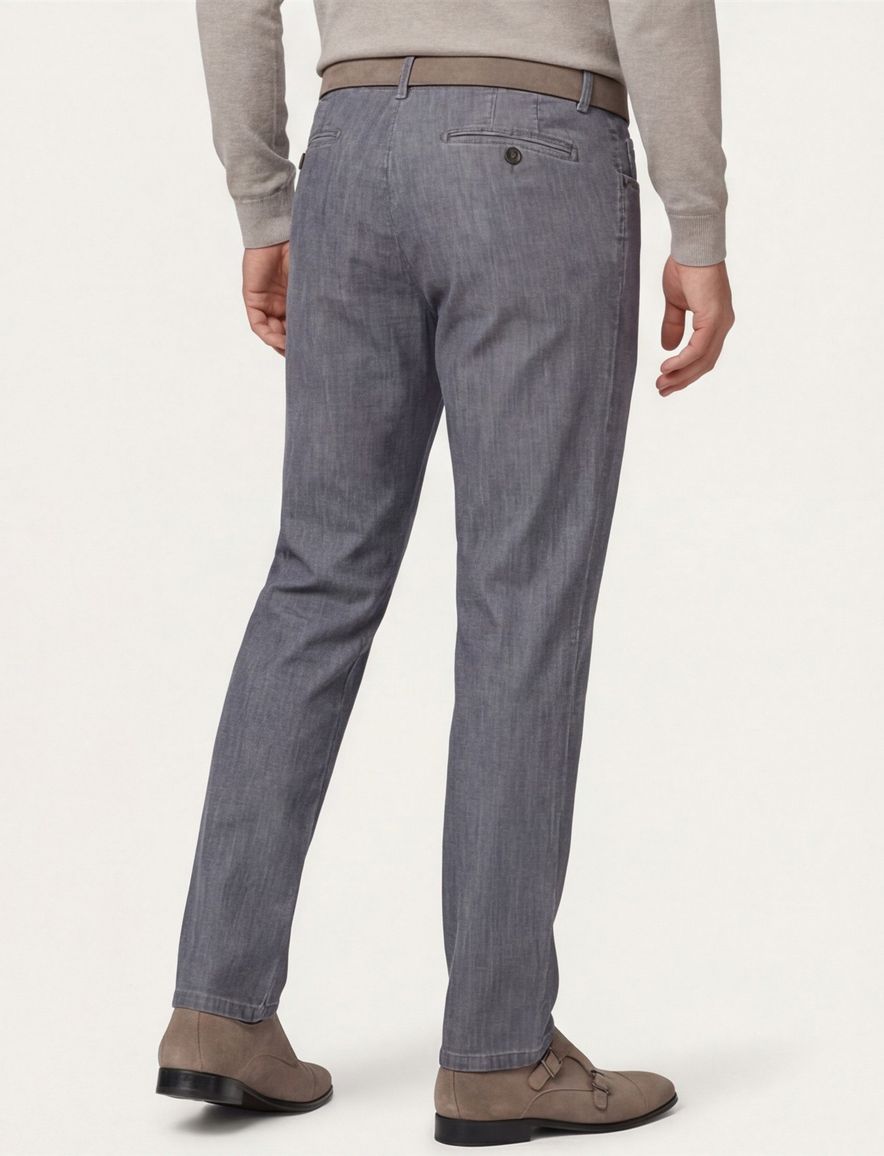 Meyer jeans Dubai grijs effen denim normale fit