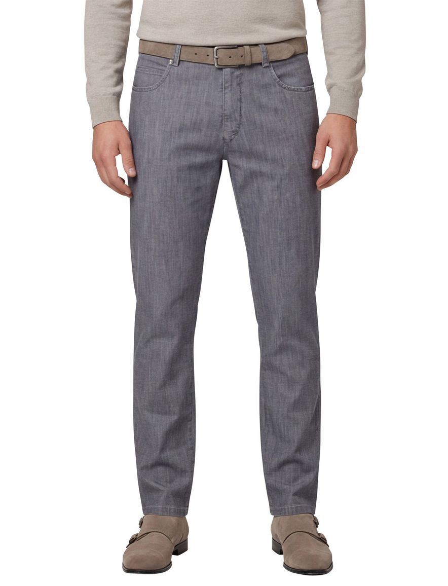 Meyer jeans Dubai grijs effen denim normale fit