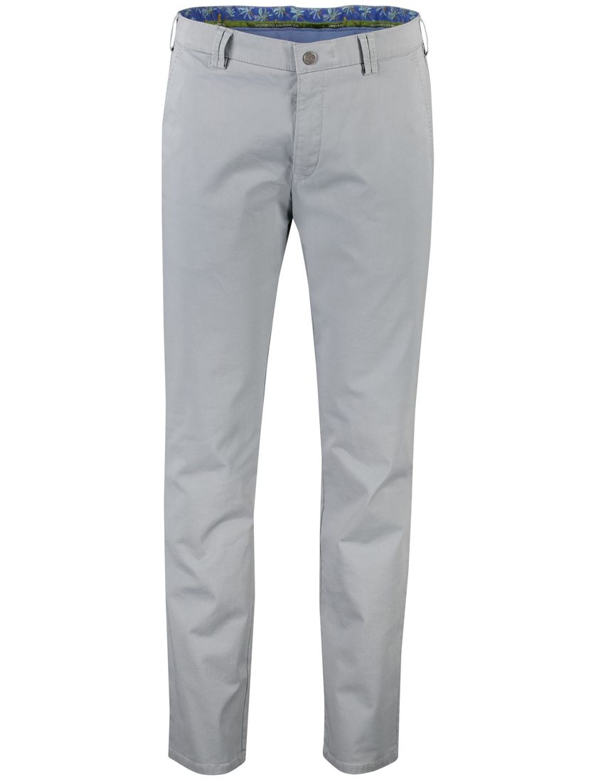 Meyer Pantalon grijs katoen perfect fit