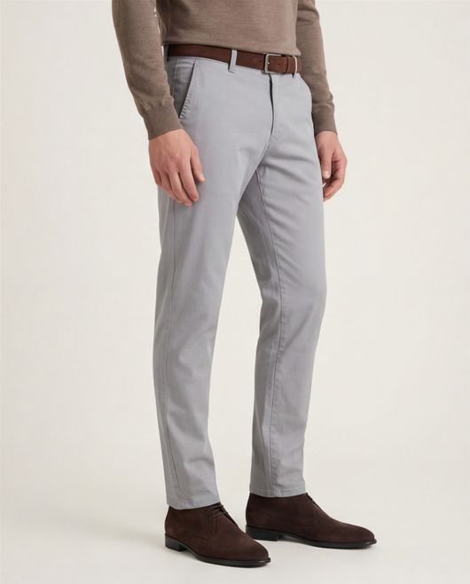 Meyer Pantalon grijs katoen perfect fit