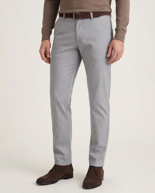 Meyer Pantalon grijs katoen perfect fit