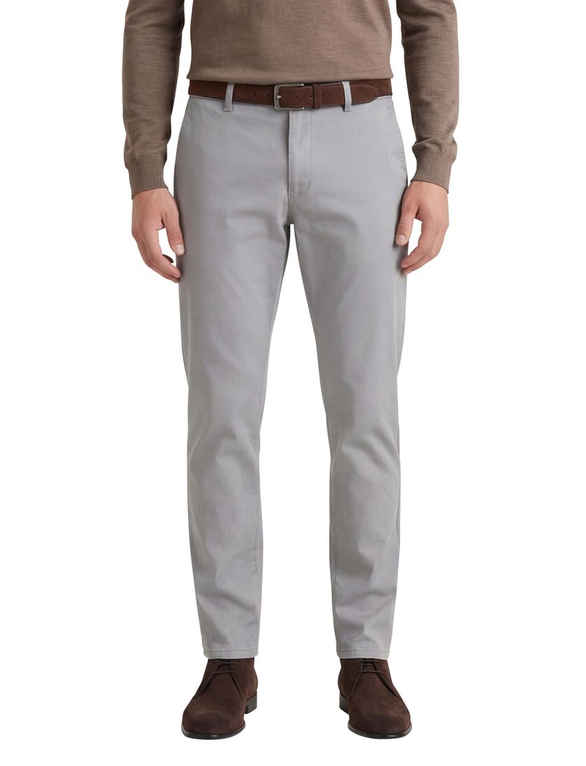 Meyer Pantalon grijs katoen perfect fit