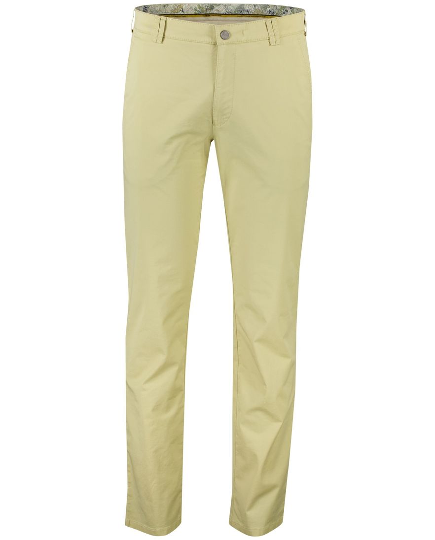 Meyer Rio Pantalon chino geel katoen perfect fit