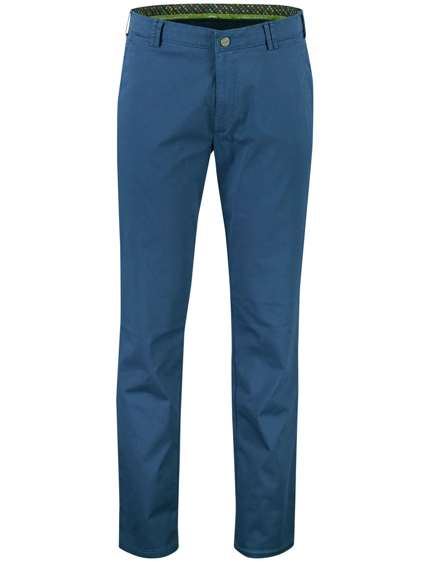 Meyer Rio Pantalon chino blauw perfect fit katoen