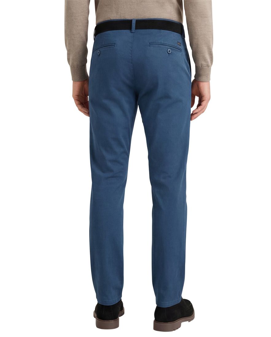 Meyer Rio Pantalon blauw perfect fit katoen zonder omslag
