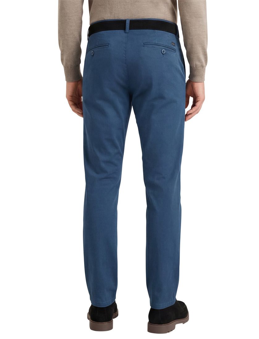 Meyer Rio Pantalon chino blauw perfect fit katoen