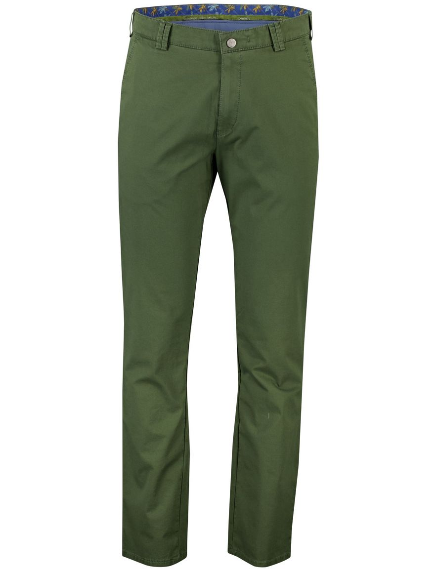 Meyer Pantalon katoen groen perfect fit