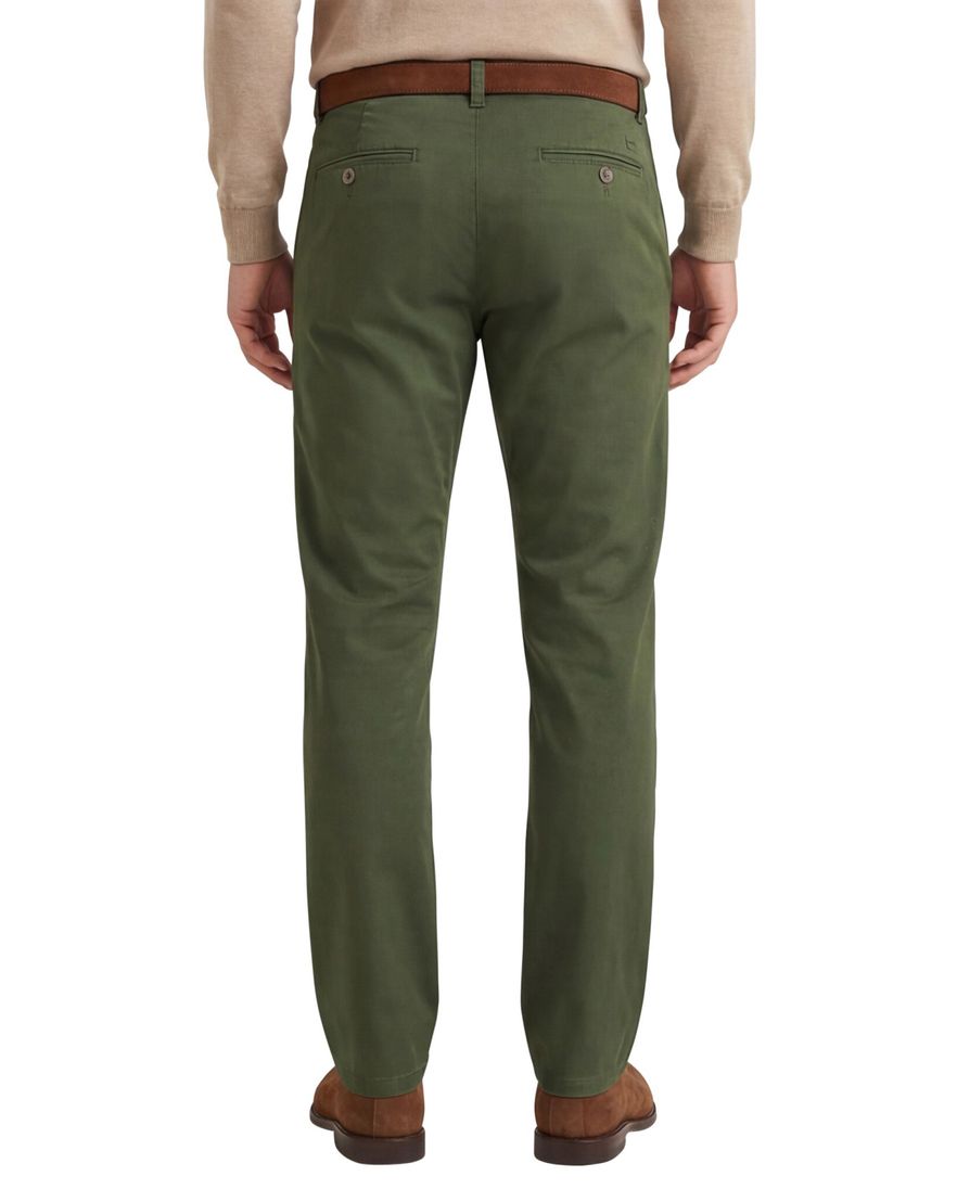 Meyer Pantalon katoen groen perfect fit