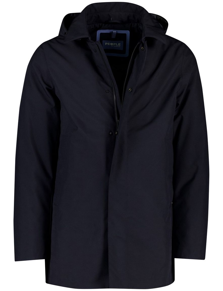 People of Shibuya jas donkerblauw polyester waterasfstotend