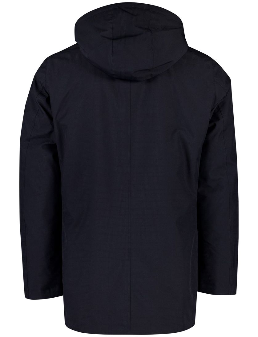 People of Shibuya jas donkerblauw polyester met capuchon