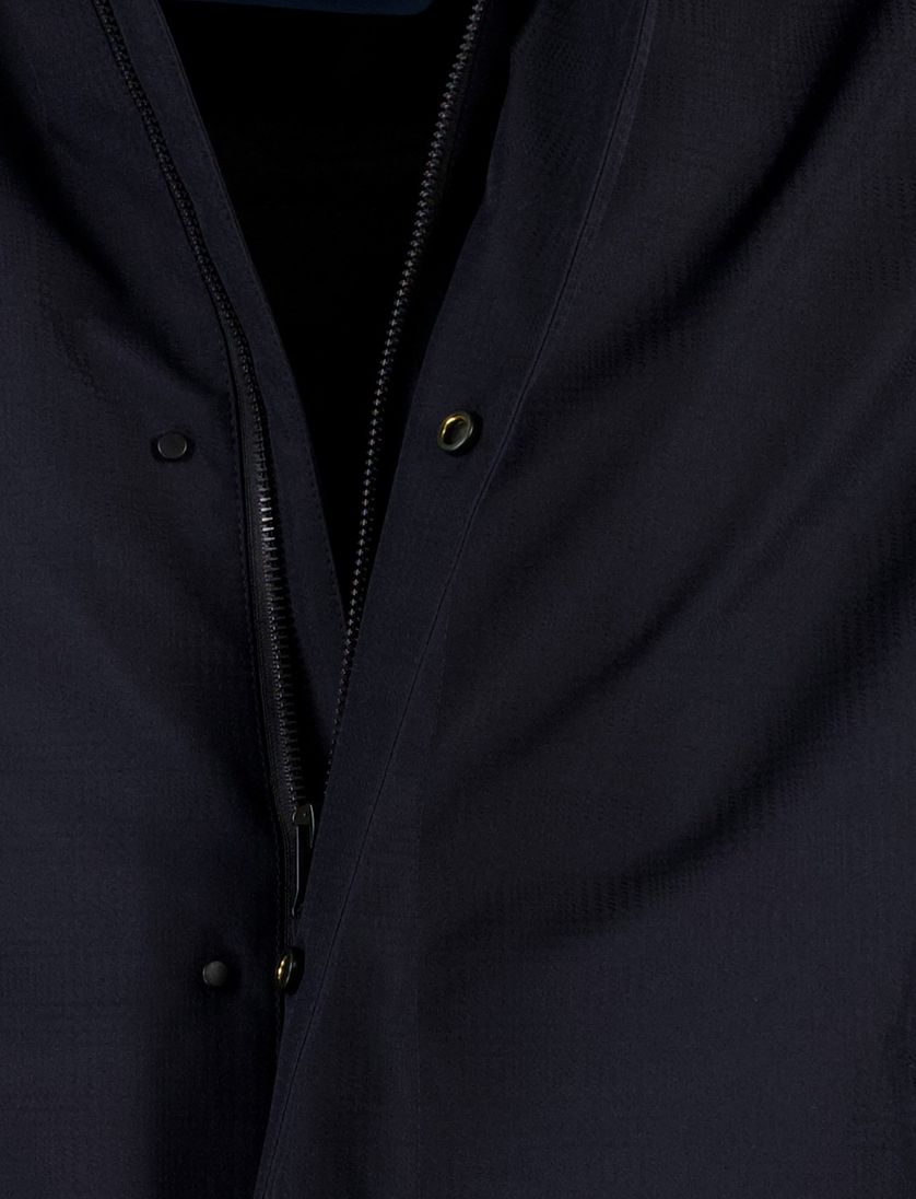 People of Shibuya jas donkerblauw polyester met capuchon