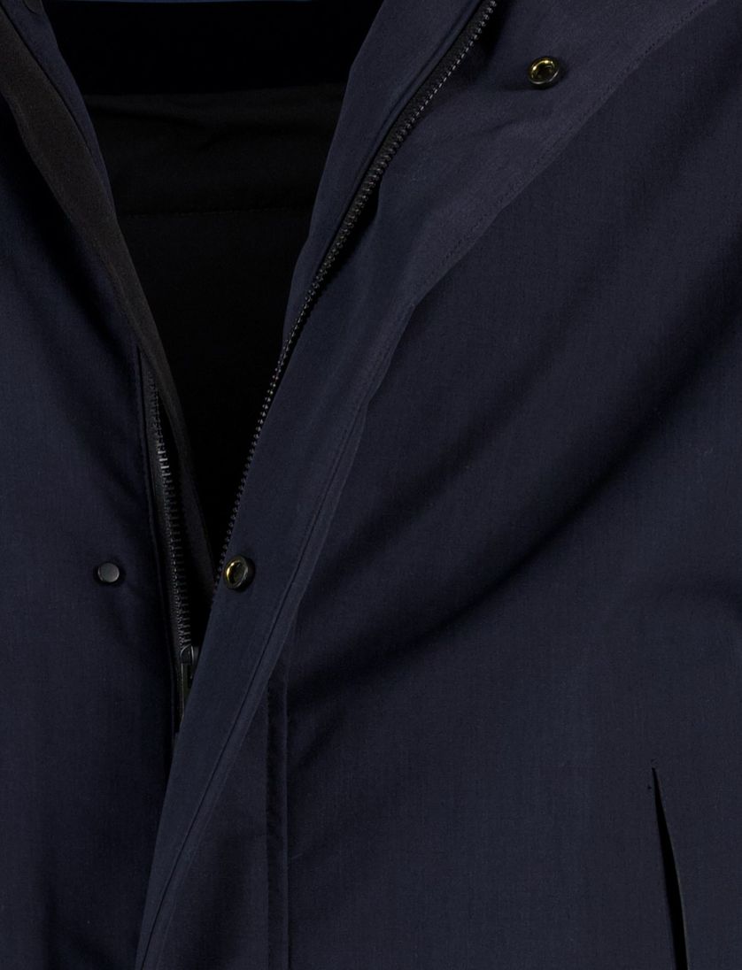 People of Shibuya winterjas donkerblauw Tedori polyester