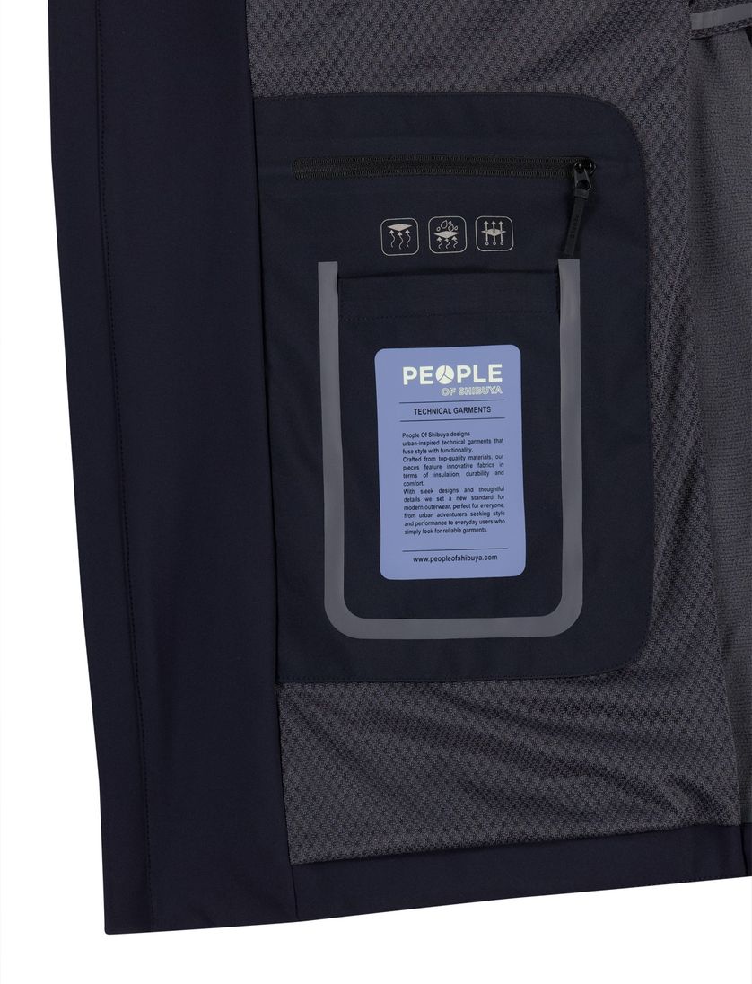 People of Shibuya Haquro winterjas donkerblauw capuchon