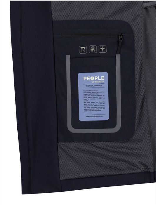 People of Shibuya jas donkerblauw capuchon