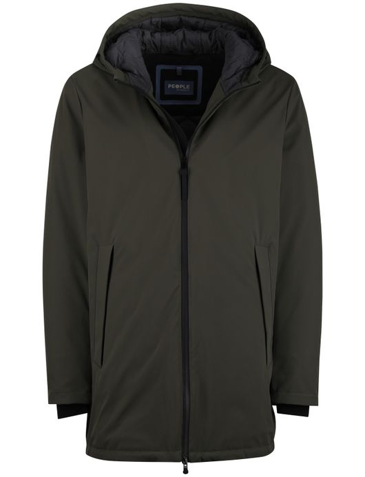 People of Shibuya parka jas groen waterdicht normale fit effen