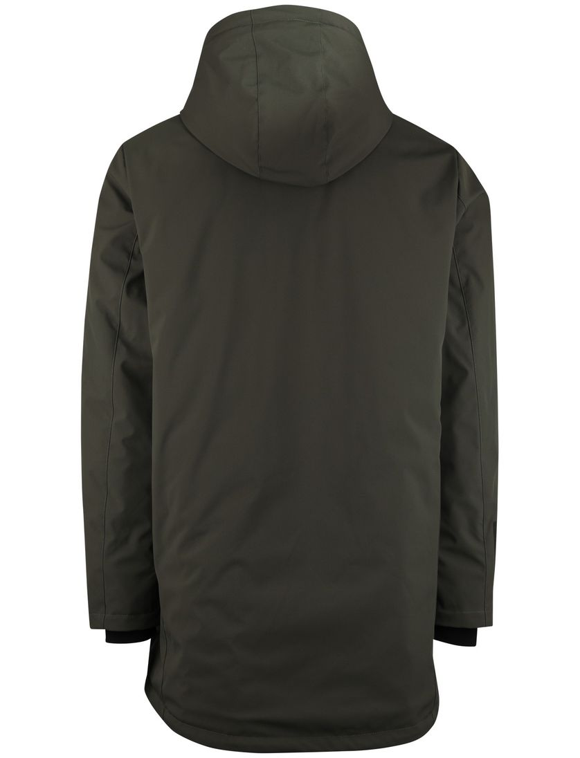 People of Shibuya parka jas groen effen waterdicht normale fit