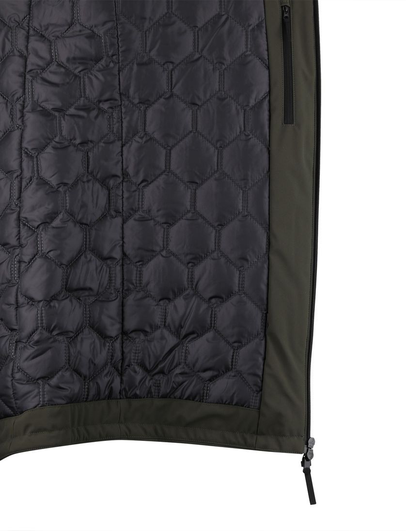 People of Shibuya parka jas groen effen waterdicht normale fit