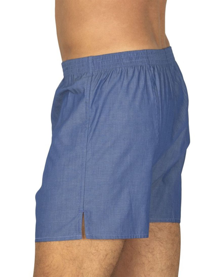 Deal boxershort blauw effen katoen