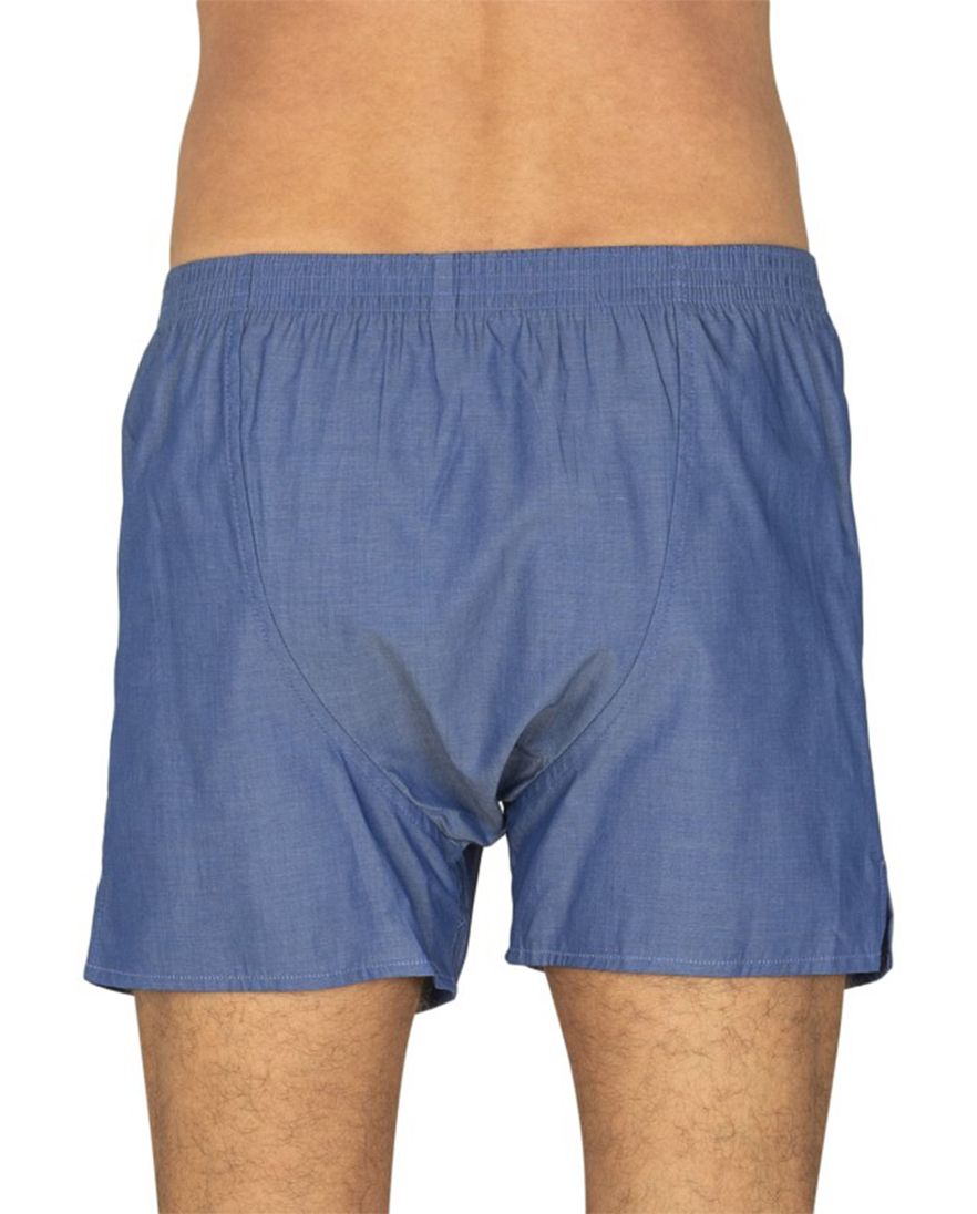 Deal boxershort blauw effen katoen