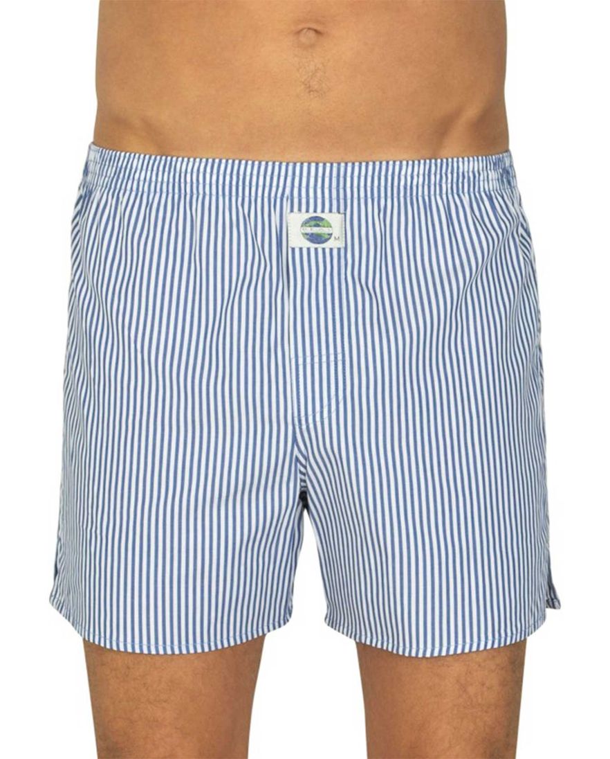 Deal boxershort blauw en wit gestreept katoen