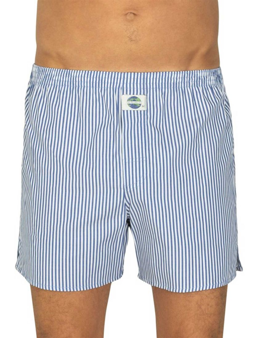 Deal boxershort blauw gestreept katoen