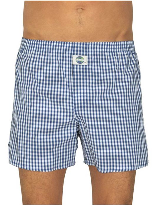 Deal boxershort blauw geblokt