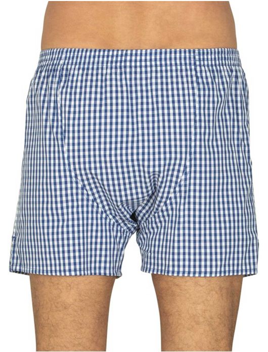 Deal boxershort blauw geblokt