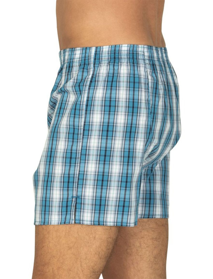 Deal boxershort blauw geblokt