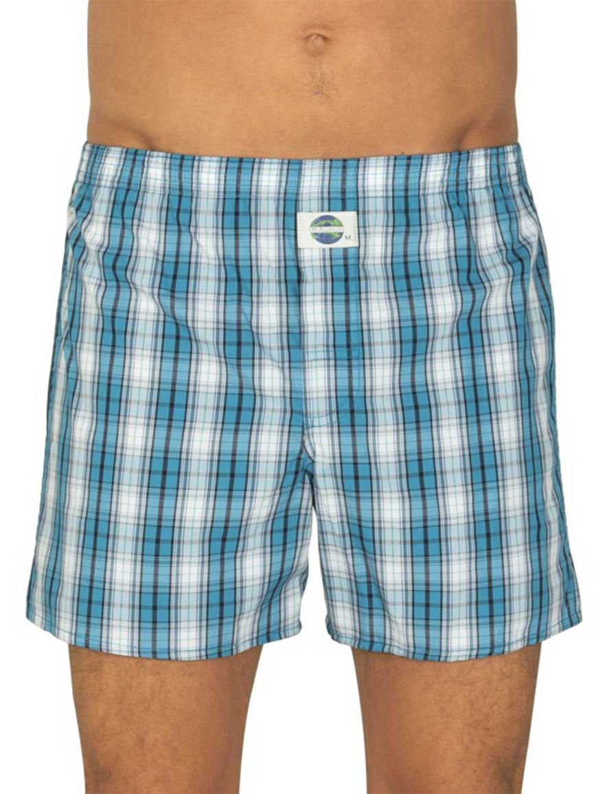 Deal boxershort blauw geblokt