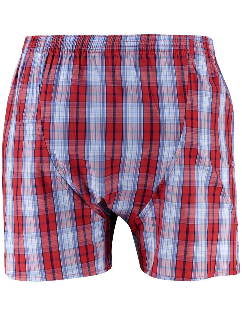 katoenen Deal boxershort rood geruit normale fit
