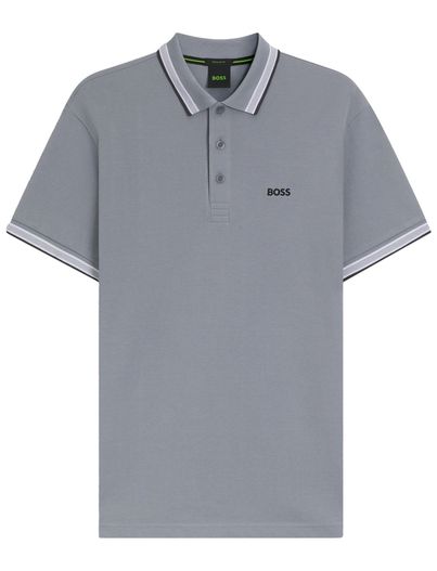 Hugo Boss Boss Green polo grijs korte mouw