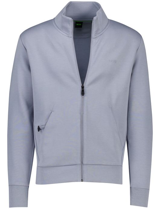 Boss Green sweatvest skaz lichtblauw katoen