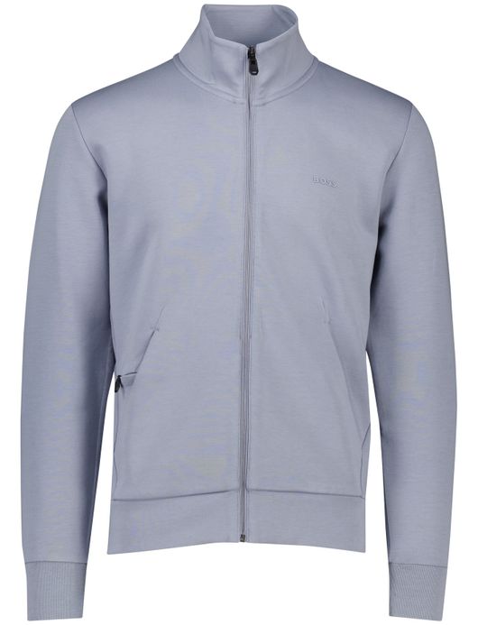 Boss Green sweatvest skaz lichtblauw katoen