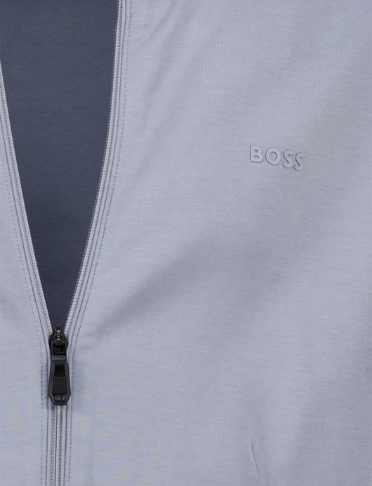 Boss Green sweatvest skaz lichtblauw katoen