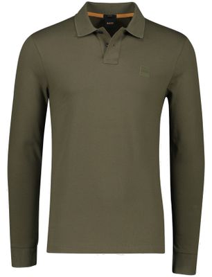 Hugo Boss Polo Boss Orange Lange mouw groen katoen