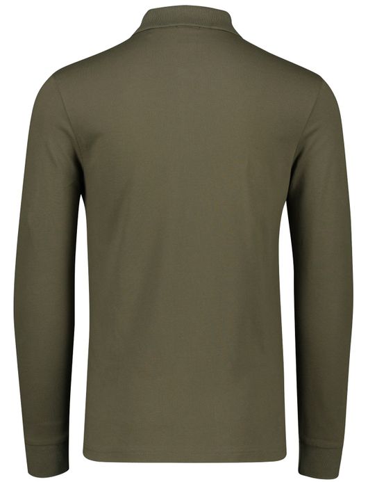 BOSS Orange Passerby polo lange mouw groen