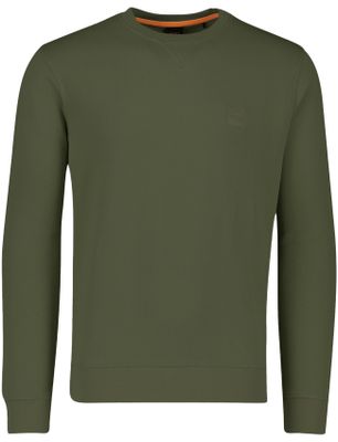 Hugo Boss BOSS Orange WeStart Open trui groen effen