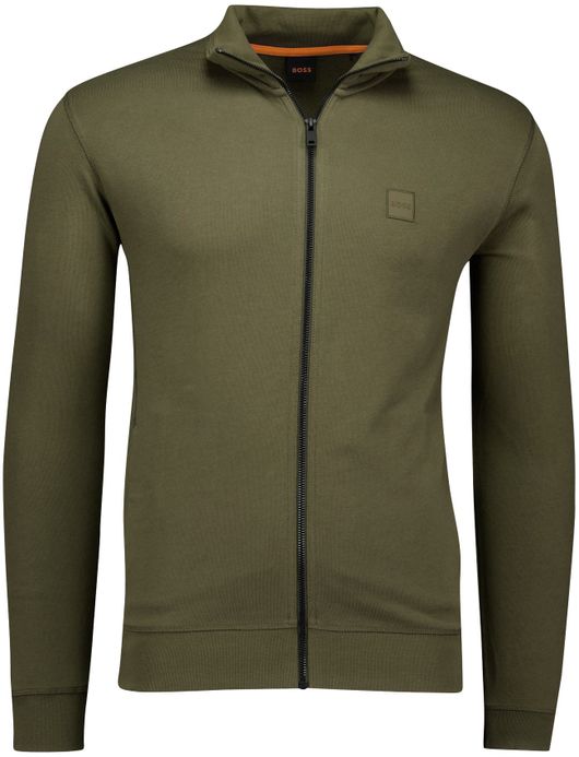 BOSS Orange sweatvest groen effen