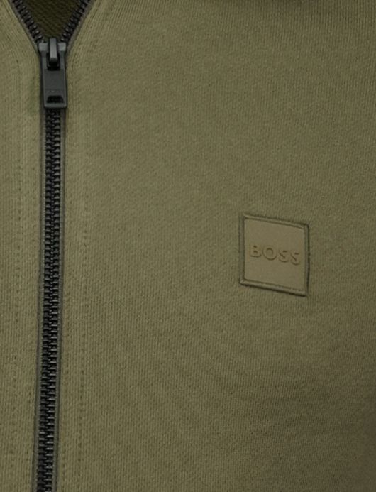 BOSS Orange sweatvest groen effen