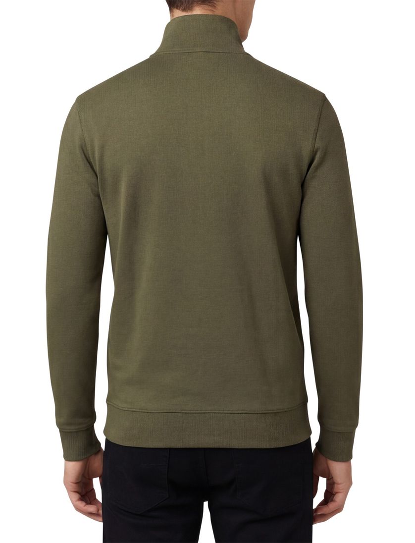 BOSS Orange sweatvest groen katoen