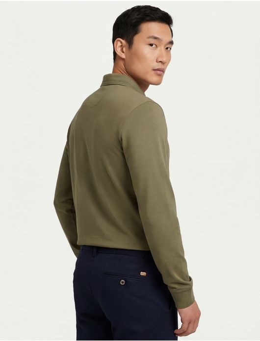 Boss Orange polo groen 2-knoops